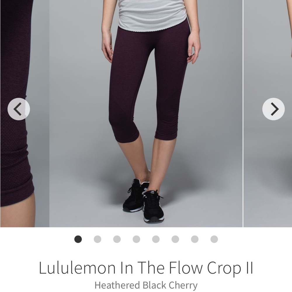 NWOT!! Lululemon In The Flow Crop ll